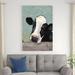 Gracie Oaks 'Holstein Cow III' Painting on Canvas in Blue | 13.75 H x 9.75 W x 0.75 D in | Wayfair 2FB3694D7BCF47AB97BDCB277A37645C