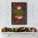 The Holiday Aisle® Snowman French Noel Premium Gallery Wrapped Canvas - Ready To Hang Canvas, in Black/Blue/Green | 27 H x 18 W x 1 D in | Wayfair