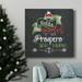 The Holiday Aisle® Feliz Navidad-Premium Gallery Wrapped Canvas - Ready To Hang Metal in Black/Blue/Green | 32 H x 32 W x 1 D in | Wayfair