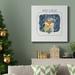 The Holiday Aisle® Christmas Fox-Premium Gallery Wrapped Canvas - Ready To Hang Canvas, in Black/Blue/Green | 24 H x 24 W x 1 D in | Wayfair