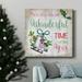 The Holiday Aisle® Wonderful Time-Premium Gallery Wrapped Canvas - Ready To Hang Canvas, Solid Wood in Black/Blue/Green | 10 H x 10 W in | Wayfair