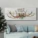 The Holiday Aisle® Rustic Cheer Premium Gallery Wrapped Canvas - Ready To Hang Canvas, Solid Wood in Black/Blue/Green | 8 H x 20 W x 1 D in | Wayfair
