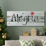The Holiday Aisle® Alegria Premium Gallery Wrapped Canvas - Ready To Hang Canvas, Solid Wood in Black/Blue/Green | 30 H x 12 W x 1 D in | Wayfair