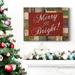 The Holiday Aisle® Merry & Bright- Premium Gallery Wrapped Canvas - Ready To Hang Canvas, Solid Wood in White | 48 H x 36 W x 1 D in | Wayfair