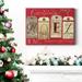 The Holiday Aisle® Noel Tags- Premium Gallery Wrapped Canvas - Ready To Hang Canvas, Solid Wood in Black/Blue/Green | 20 H x 16 W x 1 D in | Wayfair