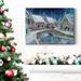 The Holiday Aisle® Warm Winter Wonderland- Premium Gallery Wrapped Canvas - Ready To Hang Metal in Black/Blue/Green | 40 H x 30 W x 1 D in | Wayfair