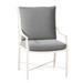 Summer Classics Monaco Patio Dining Armchair w/ Cushions, Linen in White | 36.25 H x 22 W x 25.75 D in | Wayfair 342094+C3596343N