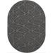 Gray Oval 8' x 10' Area Rug - Latitude Run® Glensperth Indoor Outdoor Custom Size Area Rugs Made In USA Pattern Geometrical, Area Rugs Nylon | Wayfair