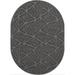 Gray Oval 6' x 9' Area Rug - Latitude Run® Glensperth Indoor Outdoor Custom Size Area Rugs Made In USA Pattern Geometrical, Area Rugs Nylon | Wayfair