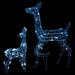 The Holiday Aisle® Reindeer Family Acrylic Christmas Lighting Decoration w/ 160 LEDs in White | 35.4 H x 27.2 W x 6.7 D in | Wayfair