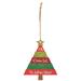 The Holiday Aisle® Set of 12 Layered Christmas Tree Hanging Figurine Ornaments Wood in Brown | 4.1 H x 3.9 W x 2.1 D in | Wayfair