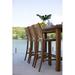 Summer Classics Croquet 24.5" Patio Bar Stool w/ Cushion Wood in Gray | 39 H x 17 W x 21 D in | Wayfair 28524+C0364325W4325