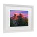 Loon Peak® Mike Jones Photo 'Sedona Cathedral Rock Dusk' Matted Framed Art Canvas in Brown | 13 H x 16 W x 0.75 D in | Wayfair