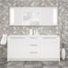 Casa Mare Exclusive Design 60" W x 18.3" D x 35" H Double Bathroom Vanity Set w/ Mirror Wood/Plastic in White | 35 H x 60 W x 18.31 D in | Wayfair