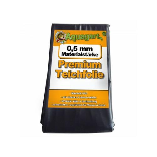 Liner de bassin en pvc 6 m x 6 m 0,5 mm noir, bâche pour le bassin de jardin