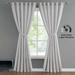 French Connection Misty Textured Light Filtering Back Tab Window Curtain Panel Pair with Tiebacks