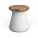 SAFAVIEH Button Concrete Indoor/ Outdoor Accent Table (Ivory) - 16.5" x 16.5" x 18.1"