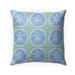 SAND DOLLAR MINT Indoor|Outdoor Pillow By Kavka Designs