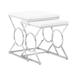 Nesting Table, Set of 2, Side, End, Accent, Living Room, Bedroom, Metal, Laminate, Glossy Chrome, Contemporary, Modern