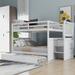Modern Full Over Full Wooden Bunk Bed with Full Length Guardrail, Trundle Bed and Staircase with Storge