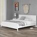 Modern Style Solid Wood King Size Platform Bed with Solid Tapered Wood Legs