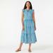 J. Crew Dresses | J. Crew Tiered Stripe Cotton Dress Xs | Color: Blue/White | Size: Xs