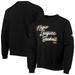 Men's Stitches Black Negro League Baseball Logo Crewneck Sweatshirt