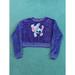 Disney Sweaters | Disney's Stitch Girls Women's Fleece Blue Graphic Crop Top Sweater Size Medium | Color: Blue | Size: M