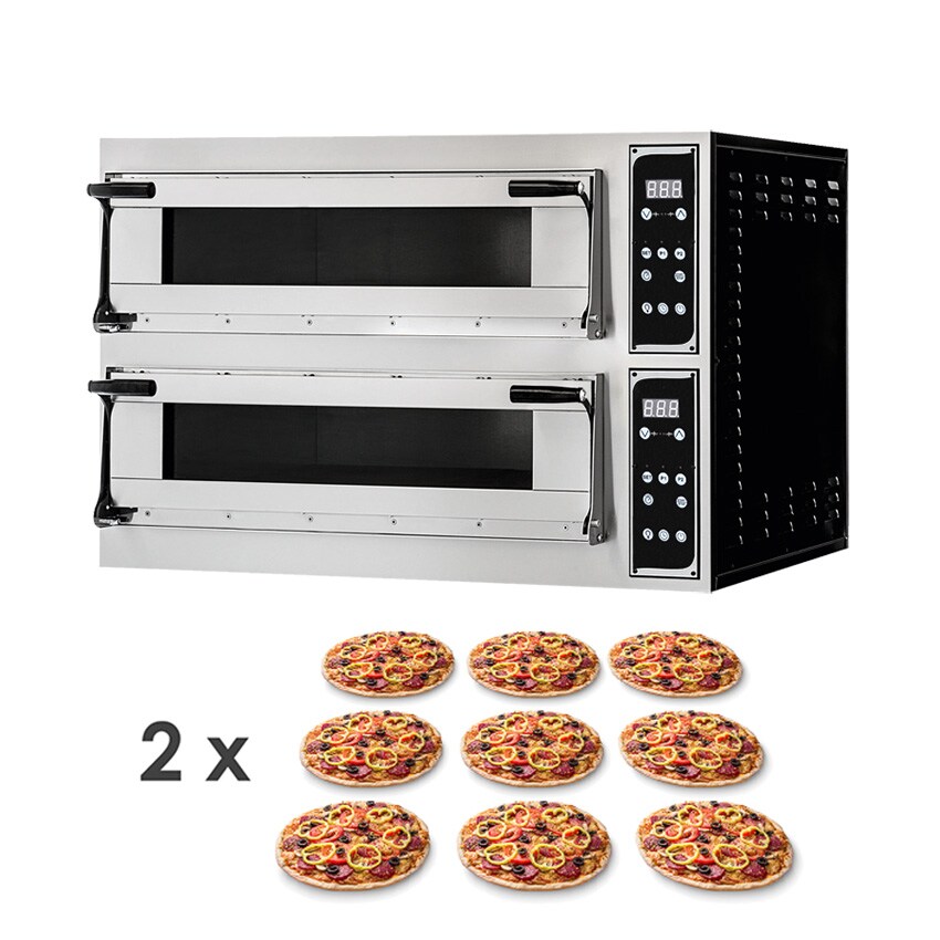 Pizzaofen Virtuoso Vollschamott digital - 2 Kammern 2 x 9 Pizzen Ø 350 mm Image