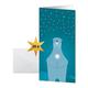 SIGEL DS076 Weihnachts-Karten Set mit Umschlag, DIN lang, 10 Stück, "Polar bear with candle", ideal zum Bedrucken, aus nachhaltigem Papier