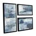 Orren Ellis Clear Water Indigo & Gray - 3 Piece Painting Set on Canvas Canvas, Faux Fur in Blue/Gray | 24 H x 36 W x 2 D in | Wayfair