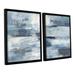 ArtWall Clear Water Indigo & Gray - 2 Piece Painting on Canvas Metal in Blue/Gray | 48 H x 32 W x 2 D in | Wayfair 2vas050b3248f