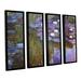 ArtWall Water Lilies - 4 Piece Painting on Canvas Metal in Blue/Green/Indigo | 24 H x 32 W x 2 D in | Wayfair 1mon002d2432f