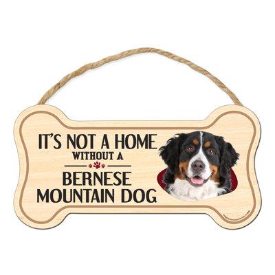 Imagine This Company It's Not a Home without Our Bernese Mountain Dog Bone Shaped Wood Breed Sign in Brown | 7 H x 10 W x 0.5 D in | Wayfair DB1215