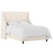 Mercury Row® Bernadine Upholstered Low Profile Standard Bed Polyester/Metal in Black | 56 H x 61 W x 80 D in | Wayfair