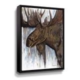 Loon Peak® Brawny Bull - Print on Canvas in Brown/Gray/Green | 18 H x 14 W x 2 D in | Wayfair B811093909D648998E2F35B7E52326E1