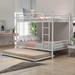 Nestfair Twin over Twin Metal Bunk Bed with Trundle