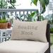 Humble + Haute Indoor/Outdoor Sunbrella Lumbar "Reading Nook" Embroidered Pillow