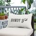 Humble + Haute Indoor/Outdoor Sunbrella Natural Lumbar "Howdy Y'all" Embroidered Pillow - 20 x 13 x 6 in