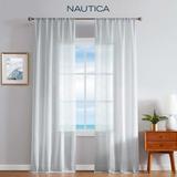 Nautica Erasmus Sheer Rod Pocket Window Curtain Panel Pair