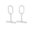 Wardrobe Cupboard Clothes Hanging Oval Pipe Rail Supports Silver Tone 2pcs - Silver Tone