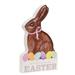 Welcome Easter Chunky Chocolate Bunny Sitter - H - 9.25 in. W - 1.00 in. L - 5.50 in.