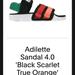 Adidas Shoes | Adidas Originals Adilette Sandal 4.0 Multicolor Straps Men's Size 10 New Gz8827. | Color: Black/White | Size: 10