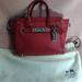 Coach Bags | Coach Pebbled Leather Swagger Satchel Purse | Color: Red/Silver | Size: 13l5w8h. Or Picture