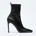 Zara Shoes | New! Zara Zip Up Boots / Black Booties / Black Heels | Color: Black | Size: 10