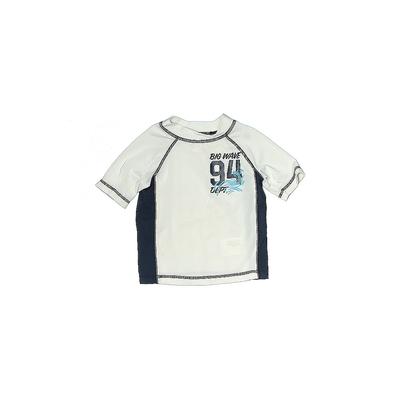 Old Navy Rash Guard: White Solid Sporting & Activewear - Size 12-18 Month