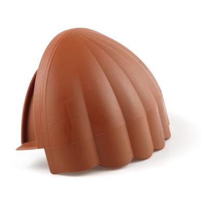 Casa E Giardino Bottiglioni - Frontale colmo tondo tegola plastica color terracotta confezione 2 pz