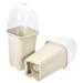 4" Square Nursery Pot 3pcs Flower Plant Container with Cover White