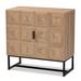 Darien Modern Natural Brown Finished Wood/ Metal Storage Cabinet