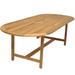 Amazonia Brown Oval Teak Wood Outdoor Dining Table with Extension - 71 in. L x 39 in. W x 29 in. H